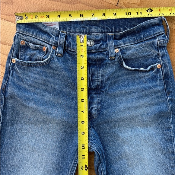 Gap cheeky straight high rise button fly jeans 26 2P 2 petite light wash denim - Picture 8 of 9